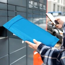 Blue Poly Mailers, Plastic Mailing Envelopes, Waterproof And Tear-Resistant Shipping Bags For Clothing, Tamper Proof Self-Seal Mailers Poly Bags - 藍色 - 查看 3