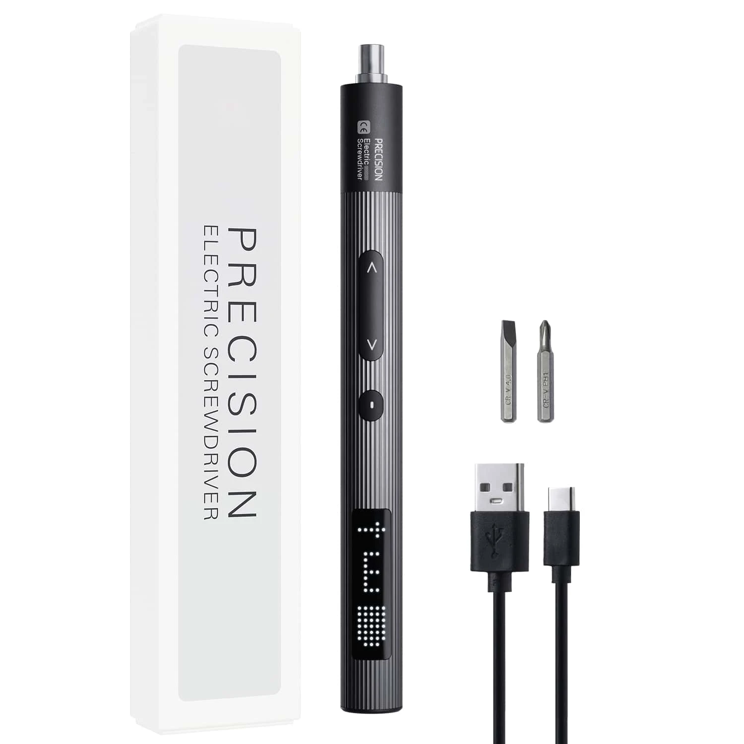 1 套精密电动螺丝刀，3 档扭矩可调，手机、电脑和家用电器维修工具，便携式电动螺丝刀