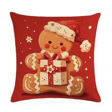 1 vỏ gối in 3D hình cây thông Noel vui vẻ, vỏ gối sofa, 3 kích cỡ tùy chọn (không có ruột gối) - Nhiều màu - Xem 9