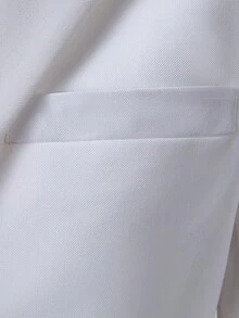 Traje blanco de tres piezas para hombre, chaqueta, chaleco y pantalón. - Blanco - Ver 3