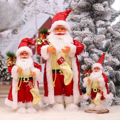 Luxury New Santa Claus Doll Christmas Decor, Christmas Indoor Ornament, Christmas Gift