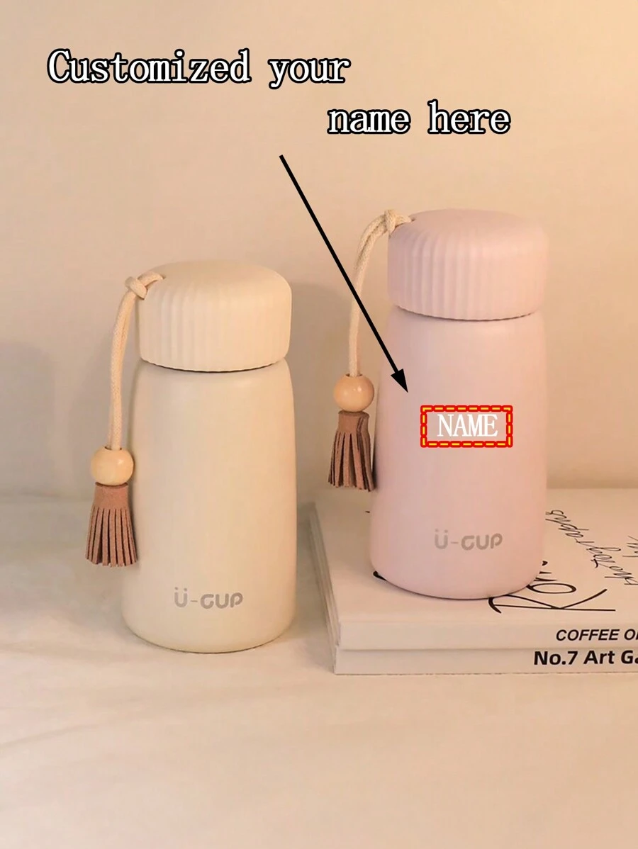 1pc Customized Name Mini Vacuum Insulated Bottle, 8.5oz/250ml - Multicolor - View 1