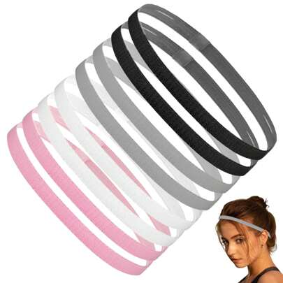 Multi-Pack Anti-Slip Elastic Sport Headbands, For Women, Girls, And Boys Hair Band Turban Headband Sweatband Fall Winter Hair Accessories For Women For Vacation Outfits Woman Elegant Scarf