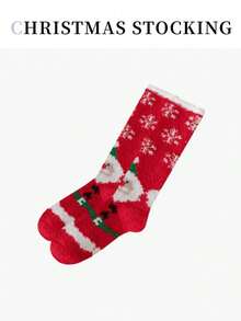 1/3/5/7 Đôi Tất nữ ấm áp dày cao đến đầu gối có họa tiết chấm bi, người tuyết, cây thông Noel, nơ và bánh quy hình ngôi sao, Tất bông cho mùa thu và đông - Nhiều màu - Xem 6