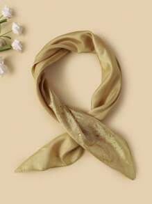 New Bling Rhinestone Multi-Color Fashionable Women Square Scarf Head Kerchief Small Thin Scarf - Multicolor - View 24