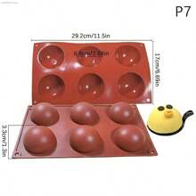 Molde de silicona de 6 cavidades en forma de semiesfera para hacer bombas de chocolate caliente, pasteles, gelatina y mousses en forma de domo para fiestas navideñas, herramientas de cocción para hornear