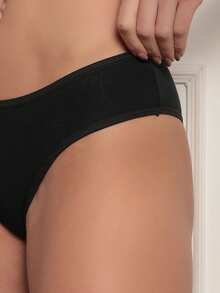 Kit Of 3 Basic Comfortable Women's Panties 100% Cotton Lining Premium Cut Plain Resistant Casual Assorted - 彩色 - 查看 7
