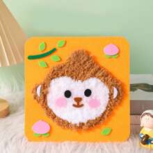 1pc DIY Sewing Craft Kit For Kids, Christmas Handmade Toys, Christmas Small Gifts, Santa Claus, Snowman, Christmas Tree, Reindeer, Gingerbread Man, Creative Cartoon, Knitted Embroidery Painting, Material Pack, Educational DIY Craft Kit,Diy,Embroidery Kit,Embroidery