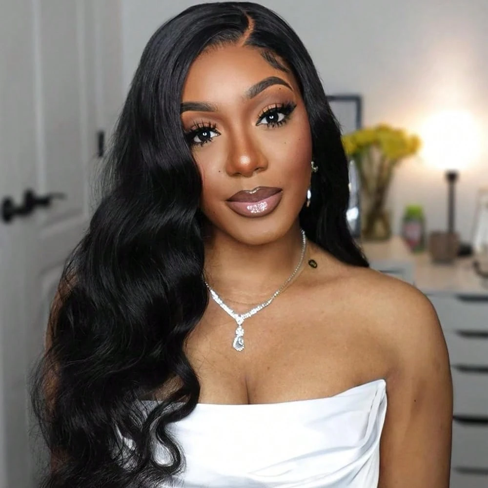 Bye Bye Knots Wig Glueless Wigs Human Hair 200% Density Pre Plucked Pre Cut 6x4 HD Lace Closure Wigs Human Hair Body Wave Lace Front Wigs Human Hair For Women - Natural Black - 查看 1