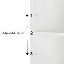 FCH Wooden Bathroom Floor Cabinet Storage Free Standing Cupboard 3 Shelves - 1 - 查看 9