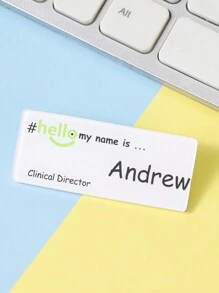 Huy hiệu y tế Acrylic Hello My Name Is Pink được cá nhân hóa dành cho bác sĩ, sinh viên, y tá, nhân viên NHS, bác sĩ đa khoa, nữ hộ sinh - huy hiệu - Xem 12