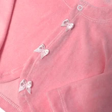 Espevitados Girls' Velvet Bolero Jacket In Various Colors - Màu Hồng baby - Xem 3