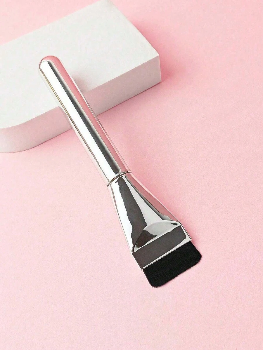 1 件装超薄粉底刷轻盈面部轮廓刷平头面膜刷混合粉底霜化妆刷 - 彩色 - 查看 1