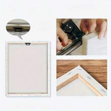 1pc Canvas Wall Decor Abstract Canvas Wall Art Black Wall Decor For Gift, Bedroom, Office, Living Room, Cafe, Bar, Home And Dormitory Ready To Hang Wooden Frame - 彩色 - 查看 10