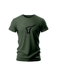 Country Austin Texas Longhorn Shirt - Dark Green - View 1