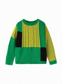 mini bala Pulover Tricotat Baieti Toamna Iarna Pulover la modă pentru bebeluși