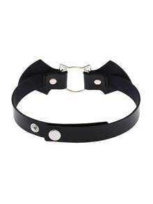 1 Peça Colar Fashion Anime Exposição Cosplay Choker Coração Doce Legal para Mulheres Harajuku Gothic Halloween Jóias de Couro