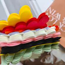 25 件贝壳形边缘纯色鸡尾酒餐巾，彩色木浆材料，派对婚礼节日装饰彩色纸巾餐巾，5 英寸 X 5 英寸，圣诞节 - 橘色 - 查看 3