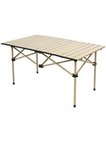 Fold Up Lightweight Camping Table, 4-6 Person Portable Roll Up Table With Carry Bag For Outdoor - Multicolor - View 2