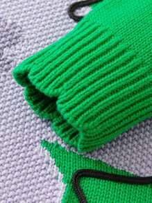 mini bala 女童针织毛衣冬季家庭舒适婴儿上衣 - 翠綠 - 查看 7