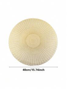 1/4/6/8 件圆孔 PVC 餐垫，适用于家庭餐桌装饰餐垫、花瓶垫、节日庆祝婚礼派对餐垫 - 彩色 - 查看 5