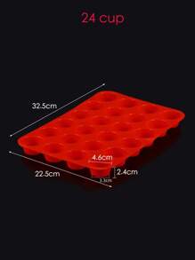 1pc/2pcs/3pcs/5pcs 12/24 Cups Nonstick Silicone Muffin Pan Silicone Baking Mold For Pastry Cupcake Cake Tart Bread Brownie