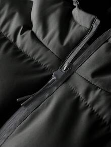 男士户外背心夹克，无袖风衣羽绒马甲，连帽保暖休闲夹克 - 户外休闲活动，适合冬季徒步、骑自行车等户外运动 - 黑色 - 查看 7