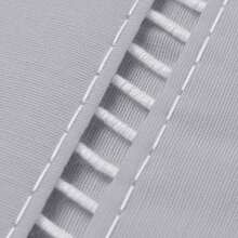 3-Piece Double Bed Sheet Set, Percale Stitch, 400 Thread Count, Soft Cotton - Xám - Xem 2