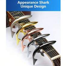 Zinc Alloy Shark Capo - Universally Compatible With Acoustic And Electric Guitars With Built-In Tuning Function And Innovative Sound Change - Stylish, Fashionable, And Unique Design For Guitarists - Multicolor - View 8
