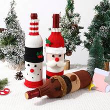 1 cái Nắp chai rượu trang trí Giáng sinh, Ông già Noel hoạt hình & Cây thông Noel, Trang trí bầu không khí cho nhà hàng & khách sạn - Nhiều màu - Xem 7