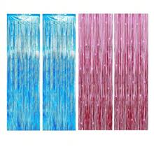 1 件 1MX2M 派对背景 金属箔 流苏 金属窗帘 生日 婚礼 单身女性周年纪念装饰 成人雨丝窗帘 生日派对背景墙装饰 流苏闪亮铝膜墙帘 圣诞节 - 1pc - 查看 31