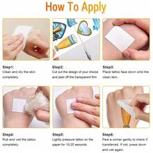 6 件 10x6 厘米防水临时纹身贴纸，适用于啤酒节/派对装饰、人体艺术配件 - 彩色 - 查看 6