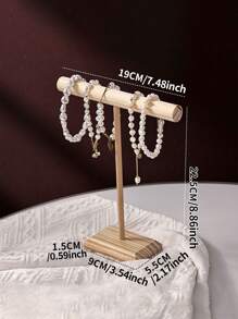 1 pièce Porte-bracelet/présentoir à bijoux en bois, bracelet en bois, chouchou, bijoux, montre, support de rangement et de présentation de bracelet. Rentrée scolaire