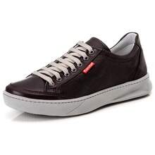 Men's Leather Sneakers: Casual Comfort And Versatility - Coffee Brown - View 1