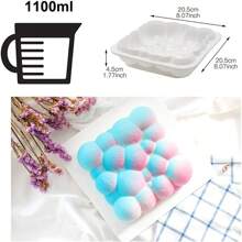 Molde de silicona de 6 cavidades en forma de semiesfera para hacer bombas de chocolate caliente, pasteles, gelatina y mousses en forma de domo para fiestas navideñas, herramientas de cocción para hornear