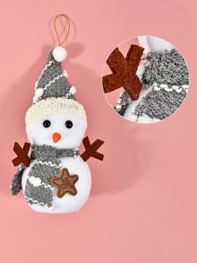 1pc Christmas Snowman Ornament With Scarf And Hat - Multicolor - View 8