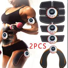 USB Rechargeable Wireless EMS Muscle Stimulator ABS Abdominal Muscle Trainer Toner BodyHip Trainer   Unisex