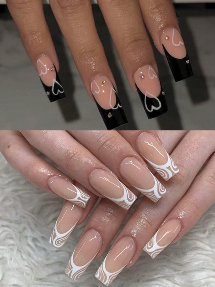 4 Bottles Of Single Bottle 8 Ml Black White Gold Silver Metal Wire Pull