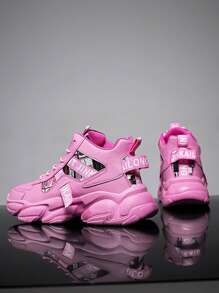 Women's Comfortable High-Top Sneakers For Outdoor Running & Basketball, Thick Soles