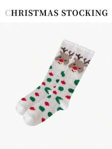 1/3/5/7 Đôi Tất nữ ấm áp dày cao đến đầu gối có họa tiết chấm bi, người tuyết, cây thông Noel, nơ và bánh quy hình ngôi sao, Tất bông cho mùa thu và đông - Nhiều màu - Xem 12