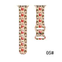 1 dây đeo đồng hồ thông minh họa tiết Giáng sinh hình trái tim, làm bằng chất liệu silicon, chống thấm nước, phong cách thể thao thường ngày, tương thích với Apple Watch 38/40/41/42/44/45/49mm, tương thích với Apple Watch Ultra/SE/8/7/6/5/4/3/2/1 - Một cỡ - Xem 8