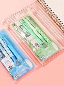 Bộ đồ dùng học tập thi cử 6 món/bộ, Bộ bút chì cơ, Hộp quà tặng bộ đồ dùng học tập bút chì, Bộ đồ dùng học tập hoạt hình giải thưởng cho học sinh Bộ bút chì dễ thương Quà tặng ngày lễ Đồ dùng học tập - Nhiều màu - Xem 6