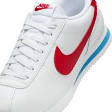 Nike Cortez Women Retro Durable Breathable Low-Top Casual Running Shoes, White & Red, DN1791-108