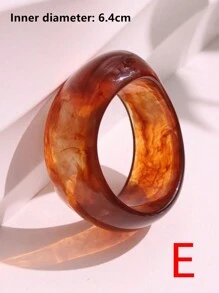 1pc New Resin Geometric Square Bracelet, Irregular Exaggerated Vintage Wide Stackable Bangle Bracelet, Women Jewelry Gift