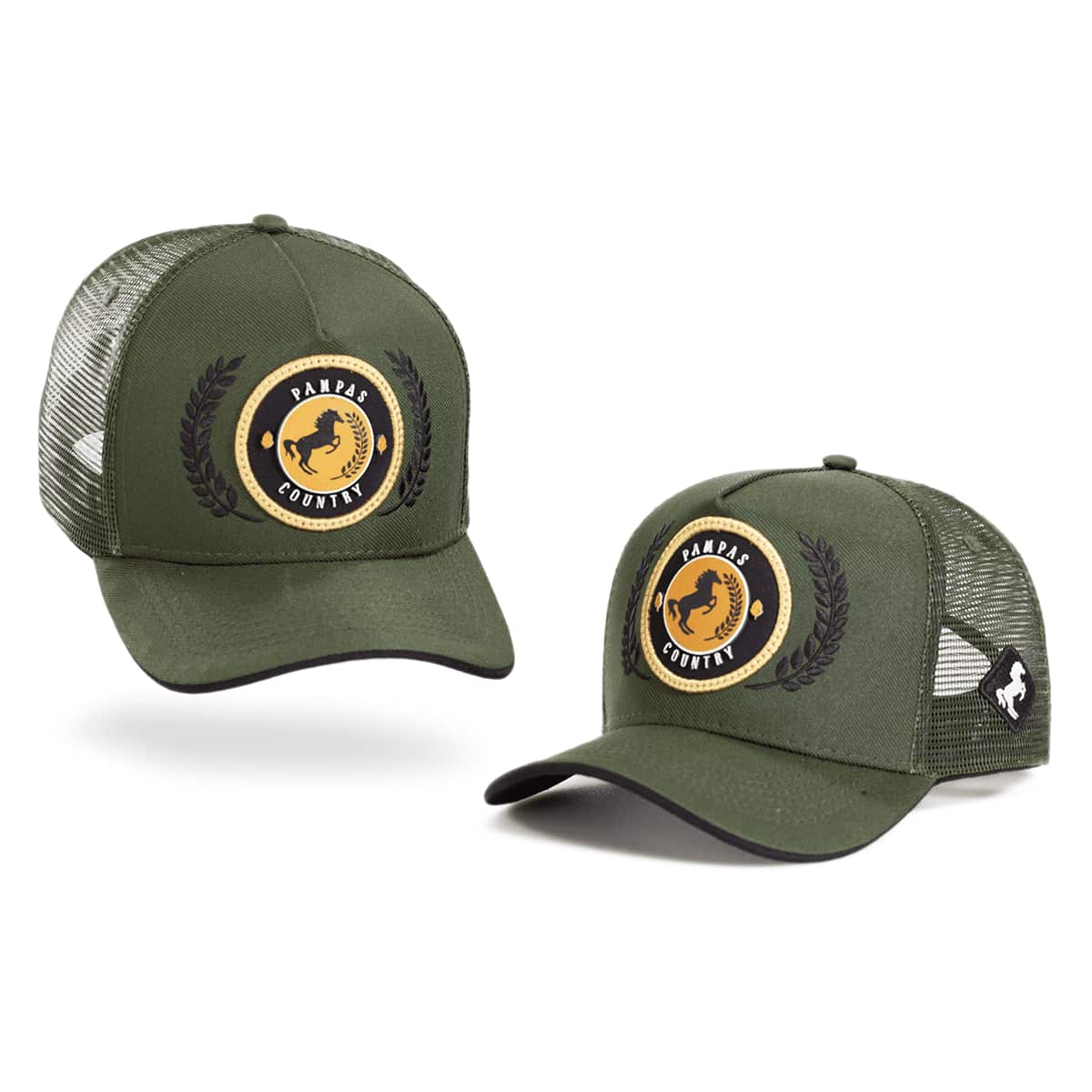 Moss Green Pampa's Country Horse Riding Rodeo Adjustable Mesh Cap - 苔蘚綠 - 查看 1