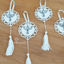 10 Mandala Party Favors Home Decoration Ornament Wedding Party Decoration Baptism Divine  D126 - Bạc - Xem 4