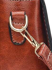 Bolso de mano para mujer PLANEE, nuevo otoño/invierno 2024, bolso cruzado de cuero marrón vintage con capacidad grande, bolso de moda para mamá, regalo del Día de la Madre, bolso de hombro casual de negocios para mujer, bolso elegante minimalista para dama - Amarillo - Ver 11