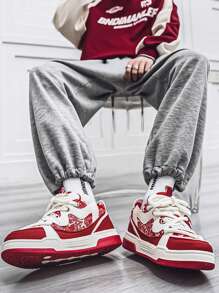 Men's Comfortable Thick Sole Versatile Low Top Casual Sneakers, Chunky Sneakers For All Seasons