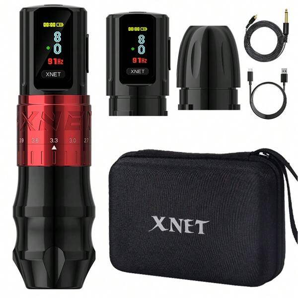 XNET Bestia Professional Wireless Tattoo Machine Pen Adjustable Stroke 2.4-4.2mm OLED Display 2400mAh Battery For Tattoo Artists