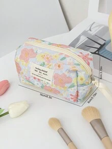 Túi đựng mỹ phẩm họa tiết hoa dung tích lớn có tay cầm, đựng dụng cụ làm đẹp di động, túi đựng đồ trang điểm cho nữ, túi đựng đồ vệ sinh cá nhân khi đi du lịch, túi đựng đồ trang điểm chần hoa, túi đựng mỹ phẩm du lịch, túi đựng đồ vệ sinh cá nhân khi đi du lịch, túi đựng mỹ phẩm cầm tay, túi đựng son môi, hộp đựng bút chì, túi đựng bút - Nhiều màu - Xem 19
